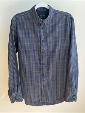 rag & bone Seersucker Glen Plaid Button Down Collar Shirt